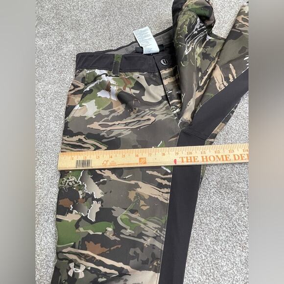 gorpcore Under Armour Storm Forest Camo Hunting Outdoors cargo Pants sz 8 hunter - Picture 10 of 14